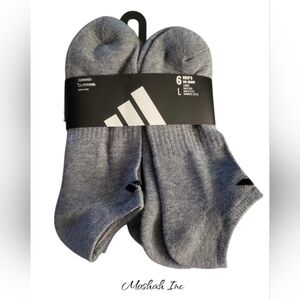 Men's Adidas Aeroready Cushioned Compression No-Show Socks 6-Pair Pack